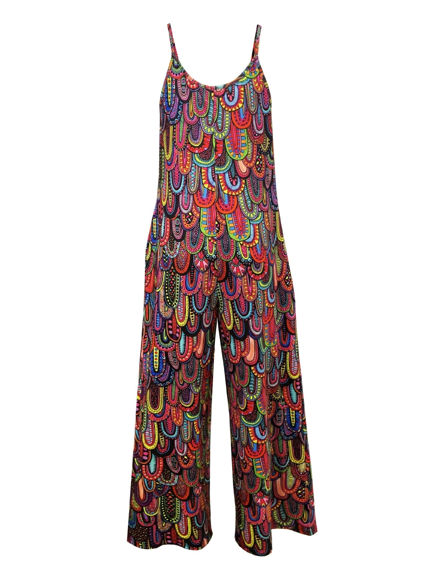 Women's Printed Loose Jumpsuit