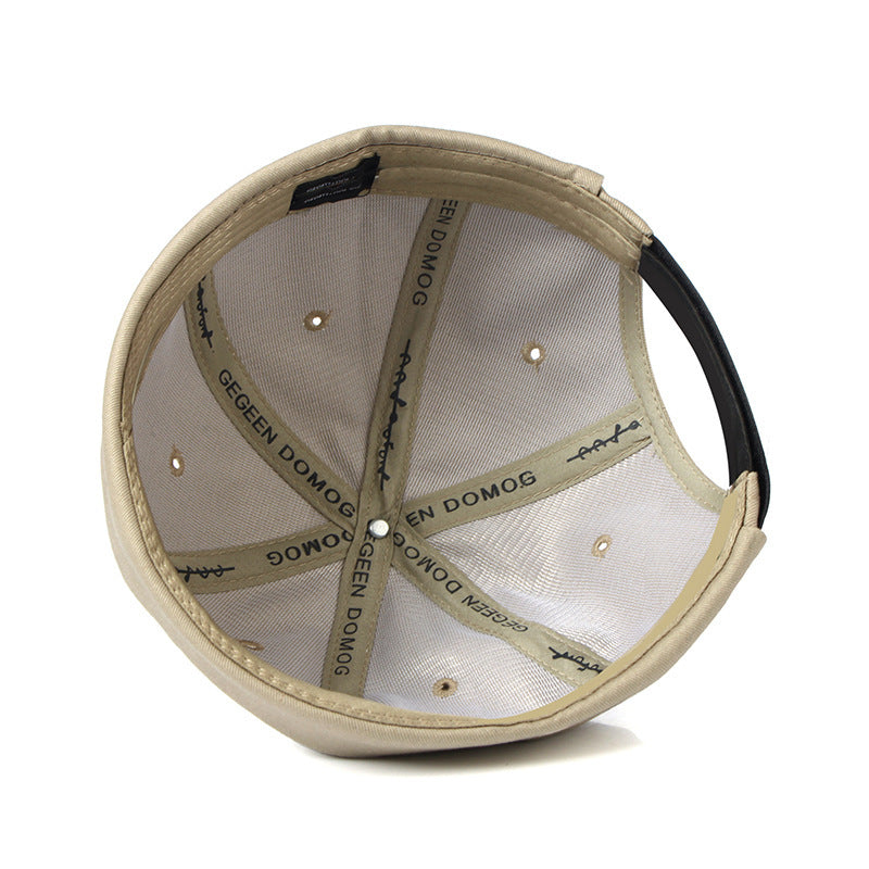 Dome rimless melon leather hat