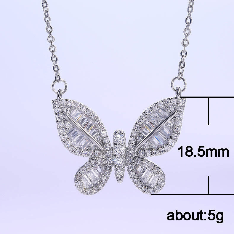 Zircon Butterfly Necklace