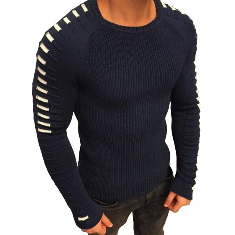 Men's Slim Long Sleeve Round Neck Knit Top