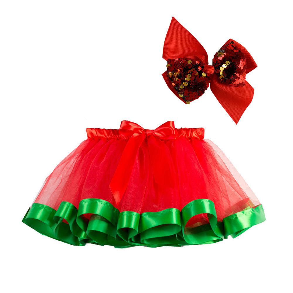 Fashion Children's Mesh Rainbow Tutu Skirt