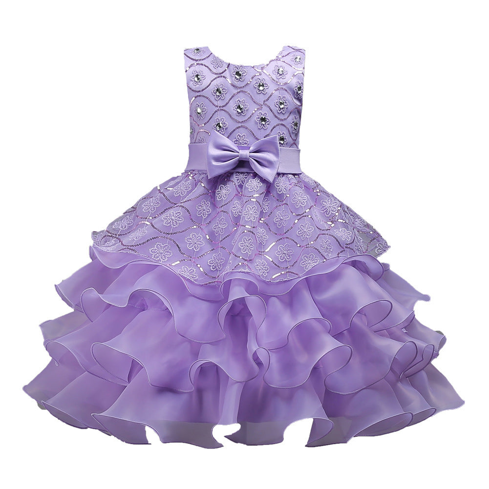 Children's princess dress girls sequined tutu skirt