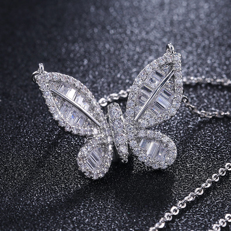 Zircon Butterfly Necklace