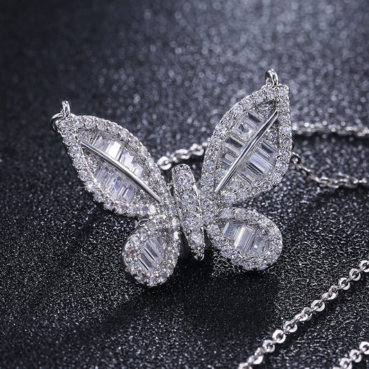 Zircon Butterfly Necklace