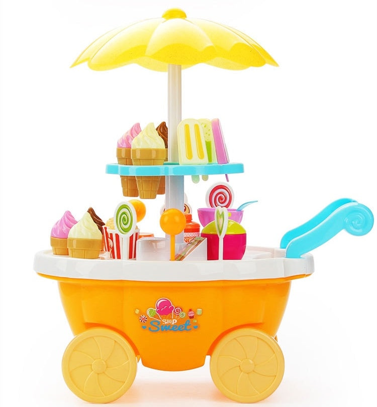 Children pretend play toys simulation candy Cart