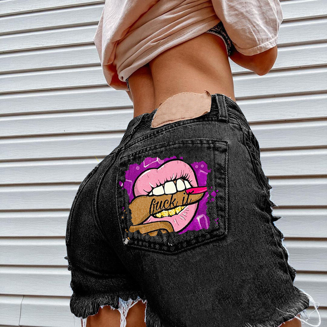 Women's Fashion Ripped Denim Shorts