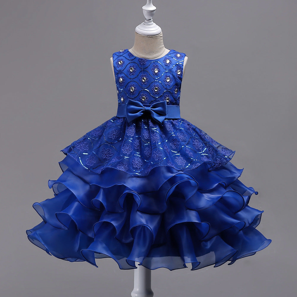 Children's princess dress girls sequined tutu skirt