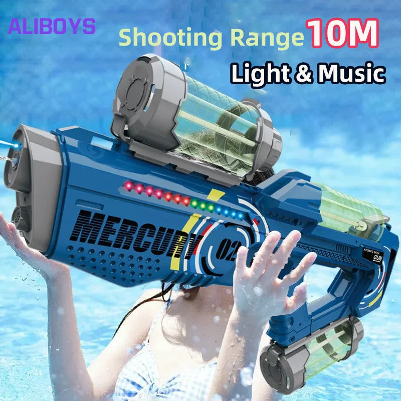 Automatic Summer Electric Water Gun With Light Rechargeable