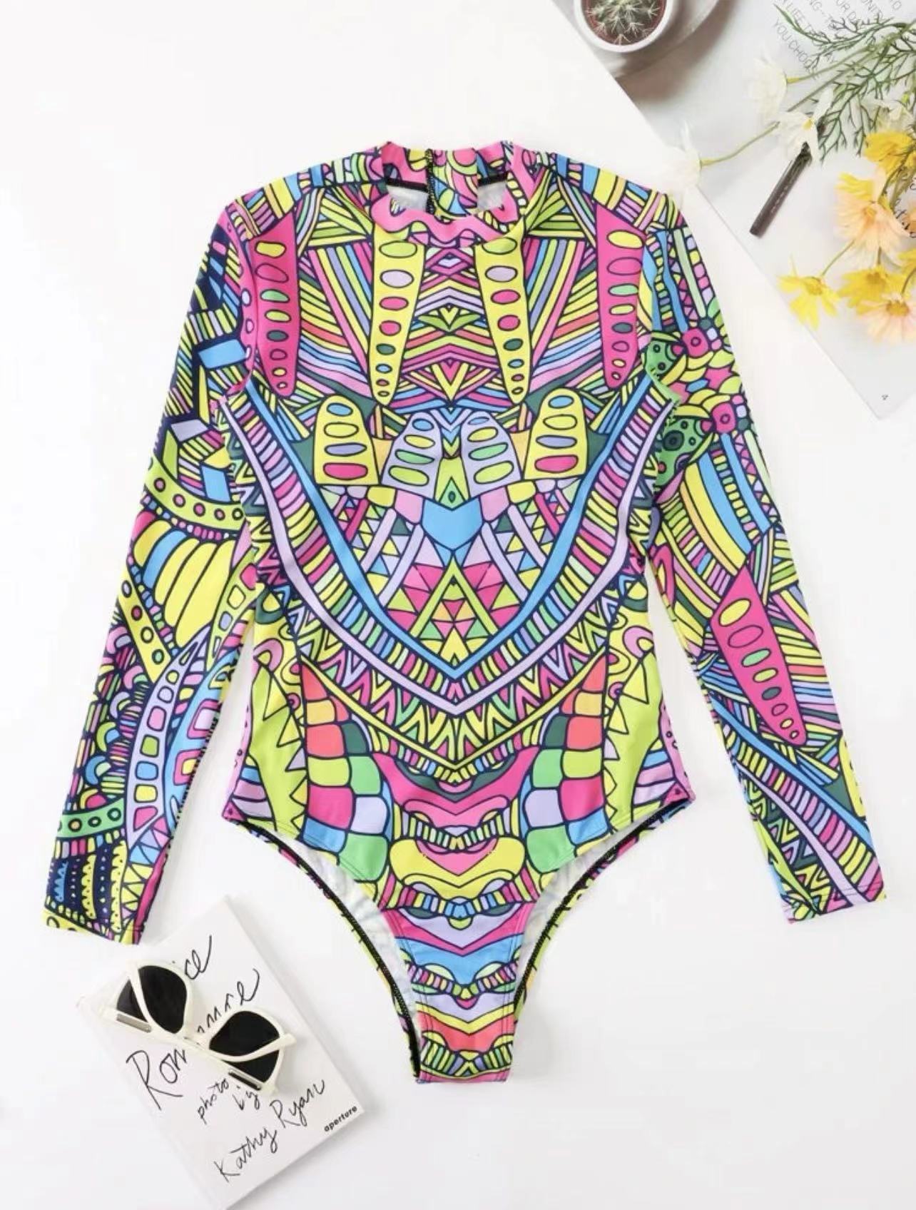 2023 New One-piece Printed Swimsuit