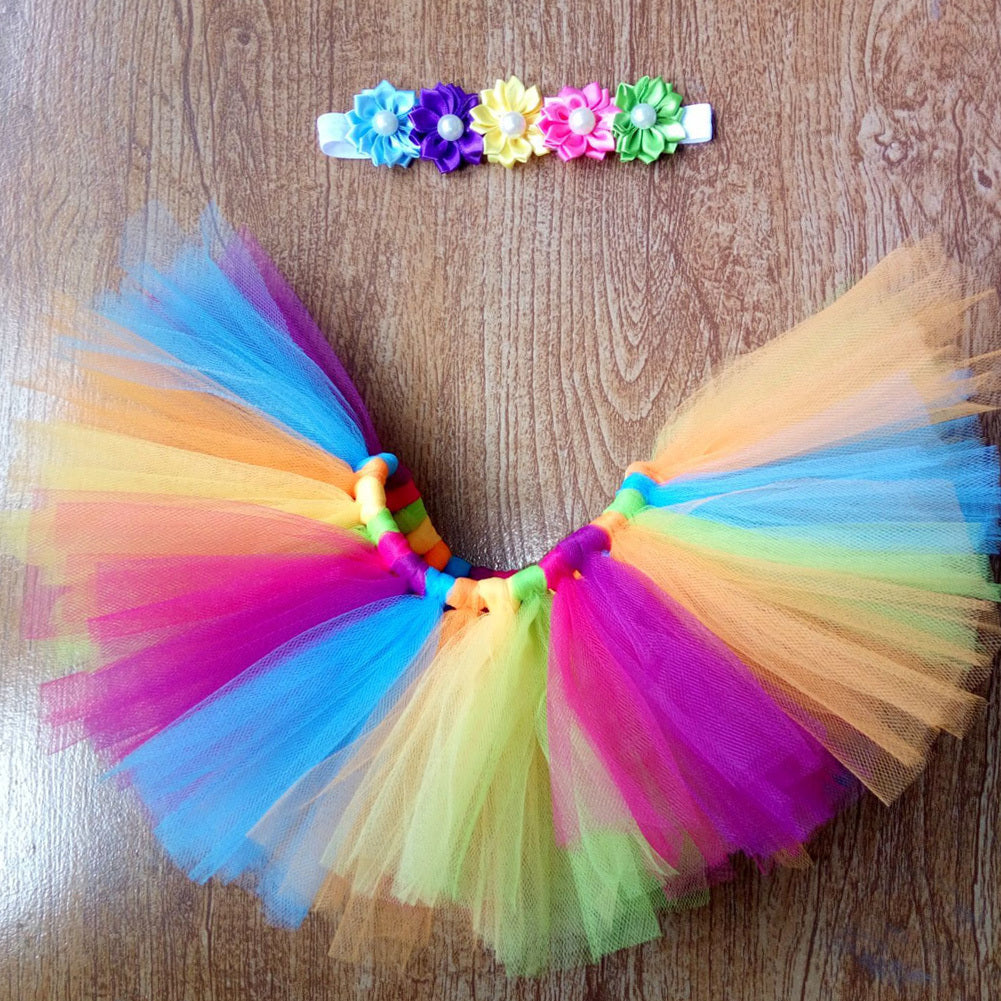 Rainbow Tu-Tu and Headband Set