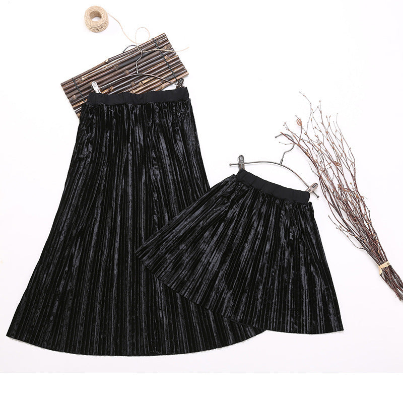 Mother-daughter Matching Outfit Simple Pleated Skirt