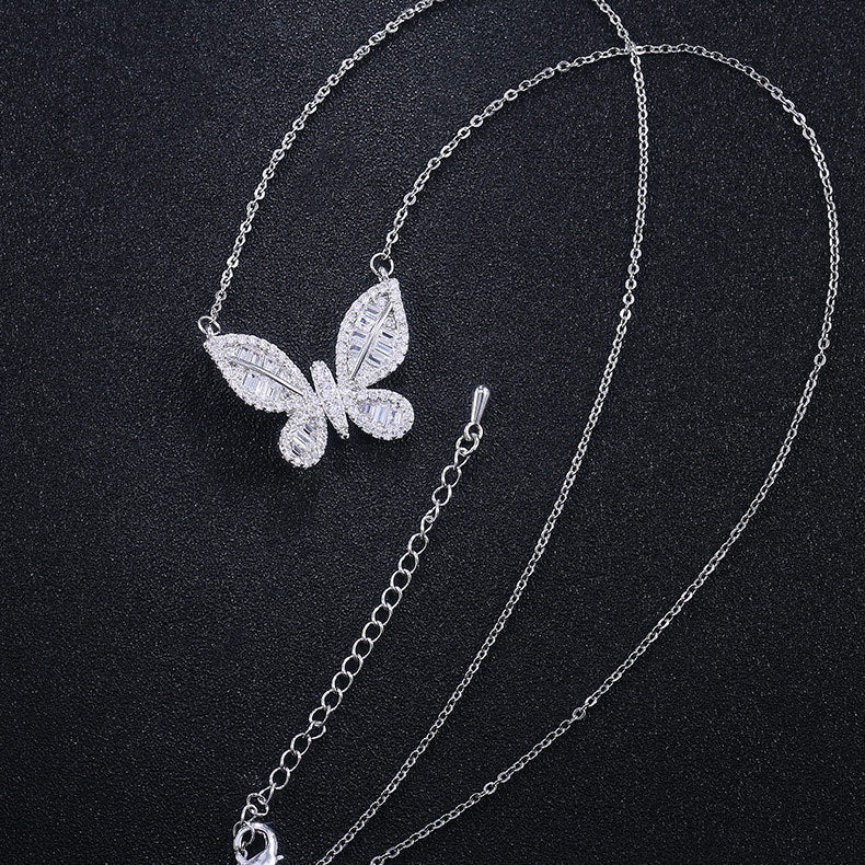 Zircon Butterfly Necklace