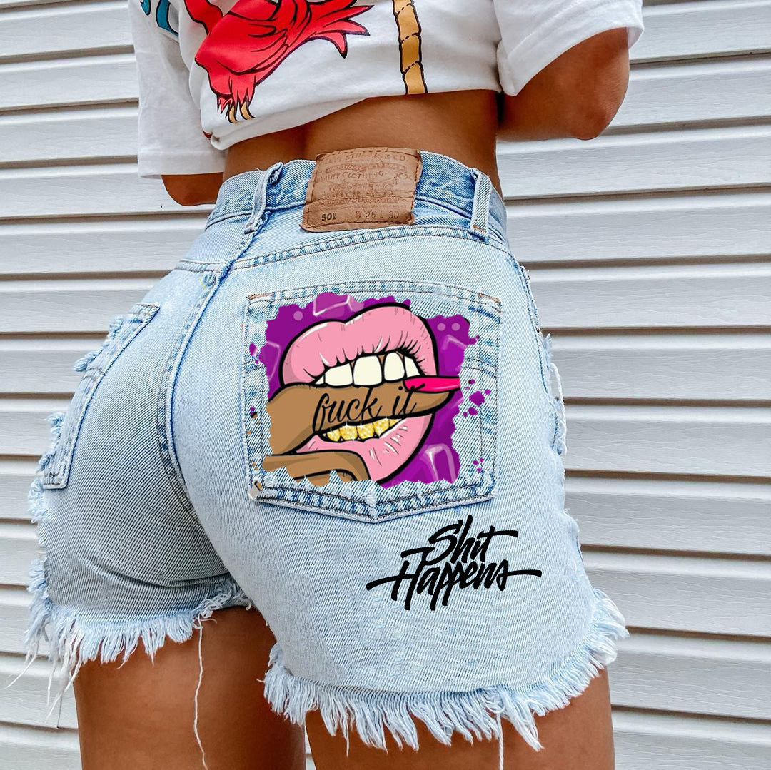 Women's Fashion Ripped Denim Shorts