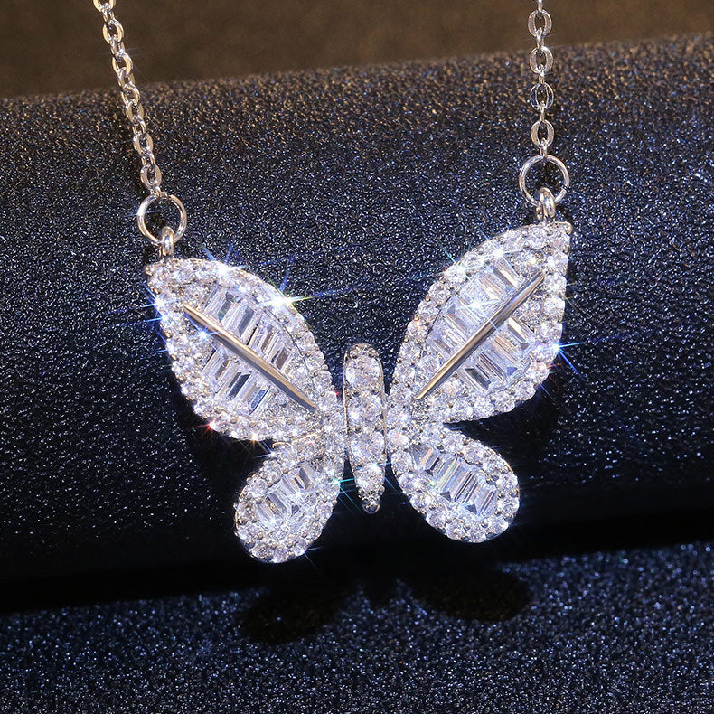 Zircon Butterfly Necklace