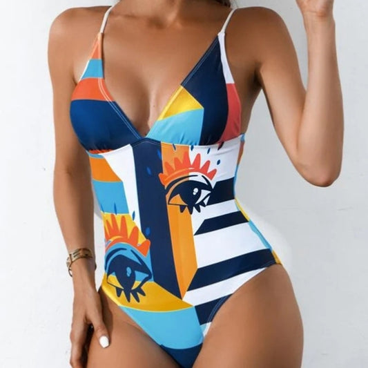 Women's Plus Size Printed Bikini Swimsuit