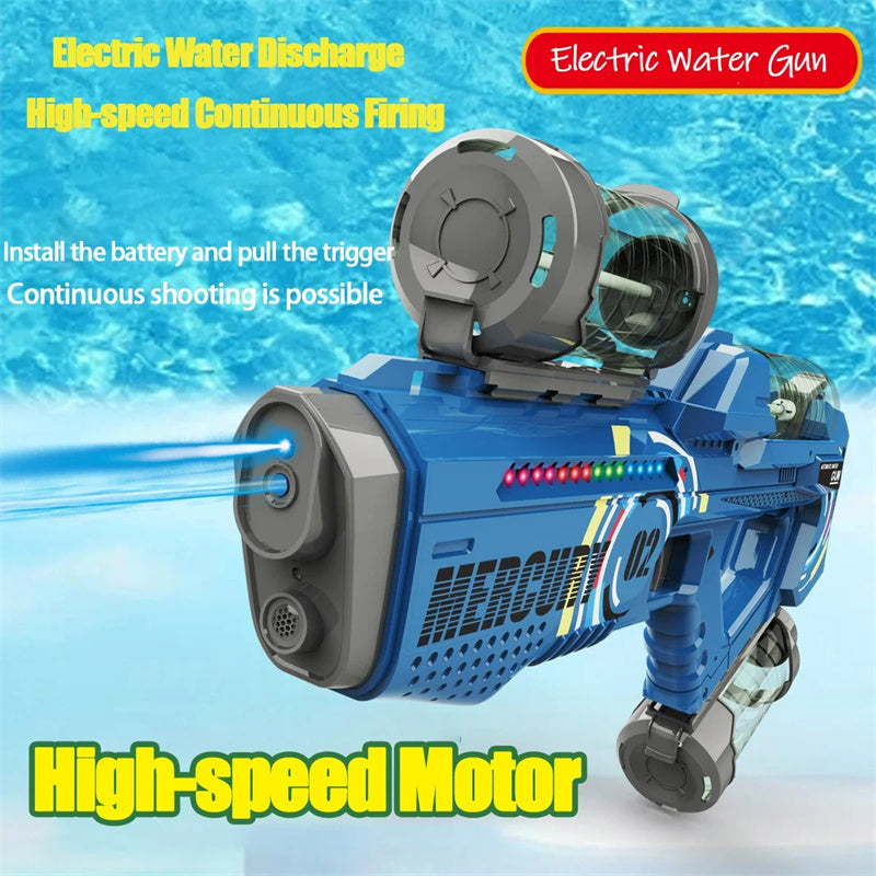 Automatic Summer Electric Water Gun With Light Rechargeable