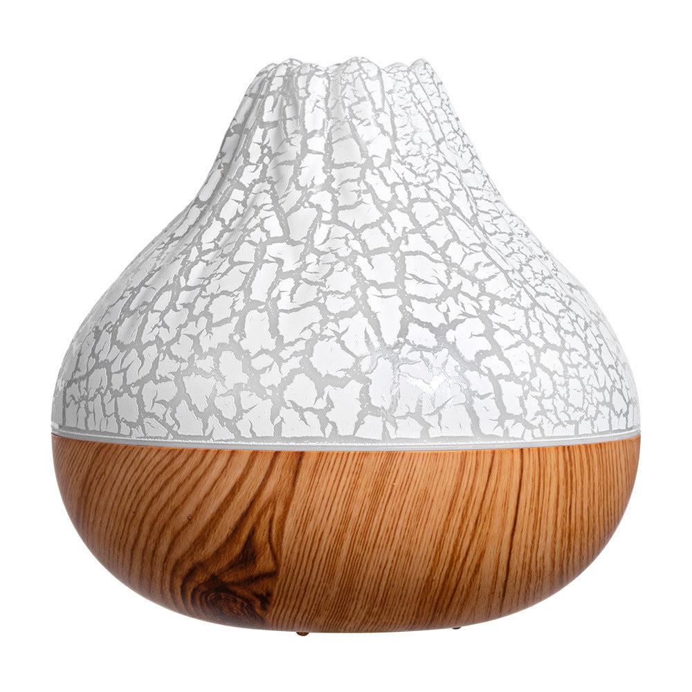 Volcano Humidifier Wood Grain Fog Mute Seven-color Ambience Light