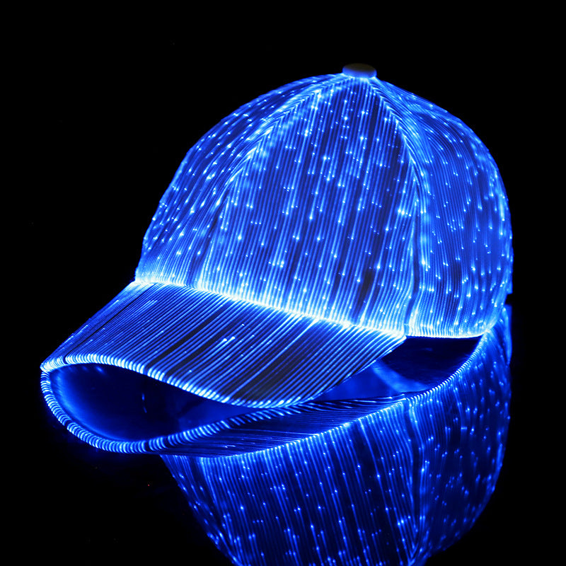 Luminous Baseball Cap New Breathable LED Light Fiber Fluorescent