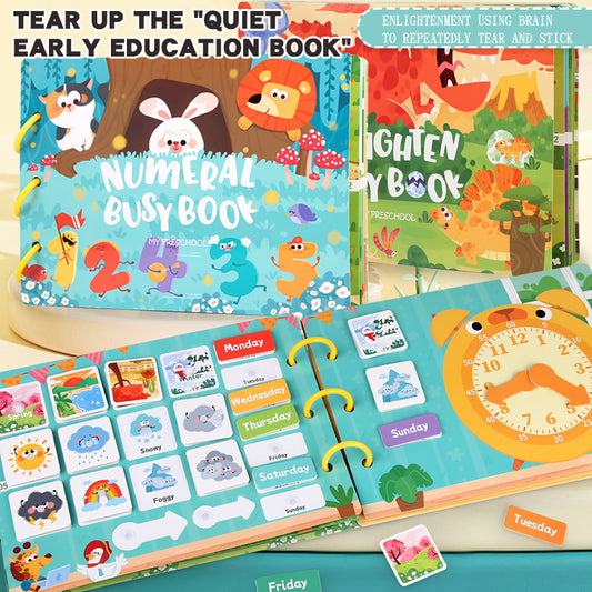 Educational Quiet Paste Book