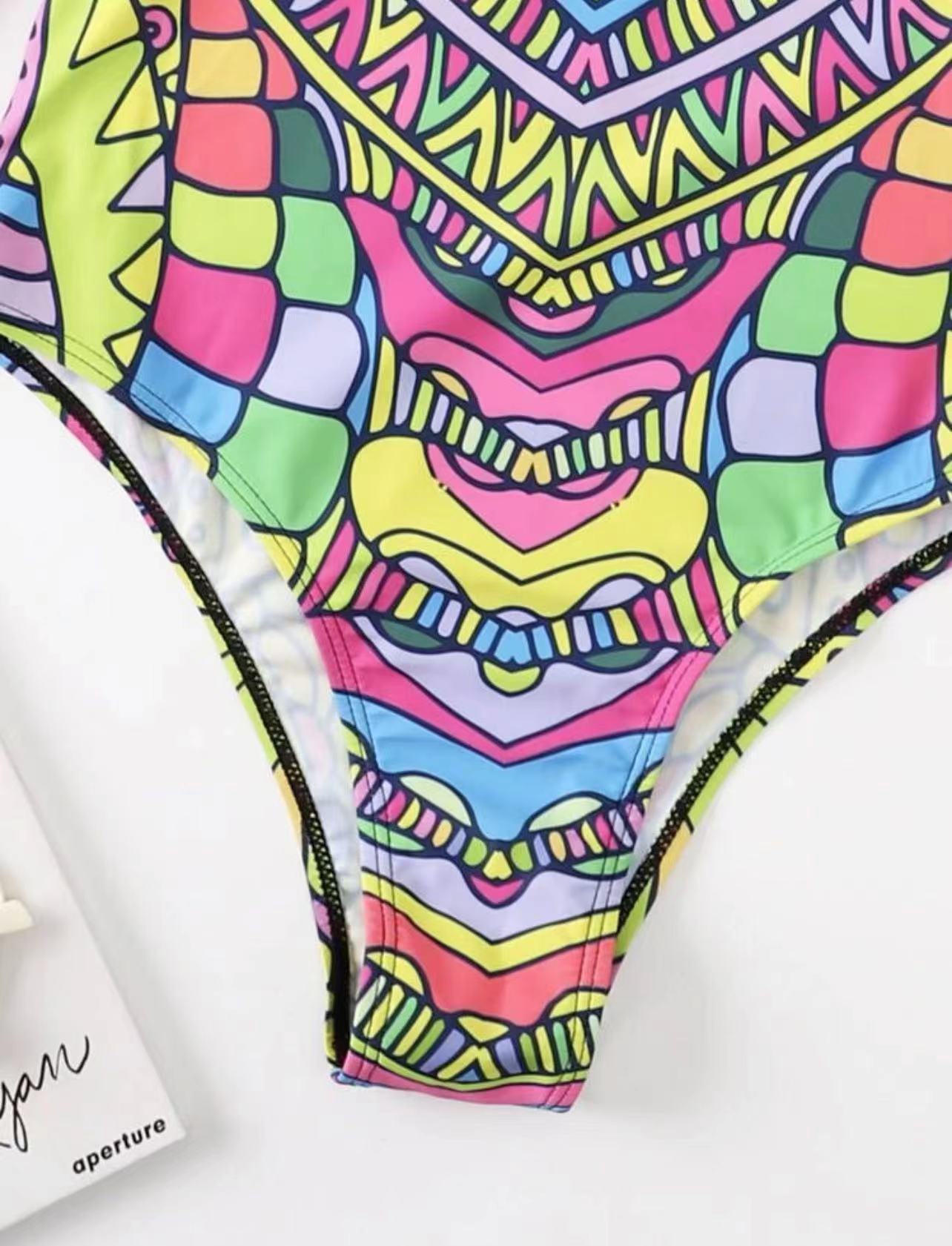 2023 New One-piece Printed Swimsuit