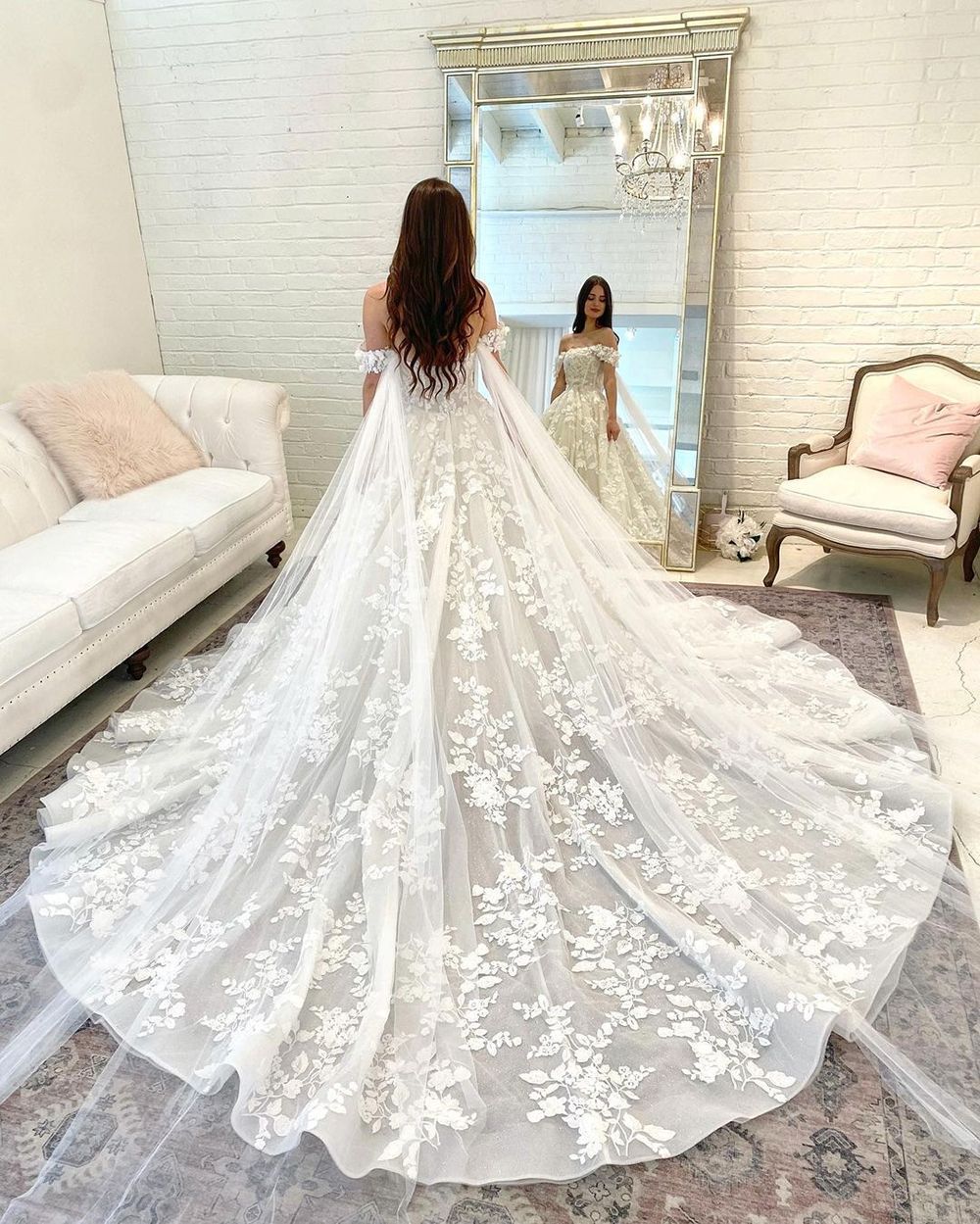 Light Wedding Dress French Trailing Simple