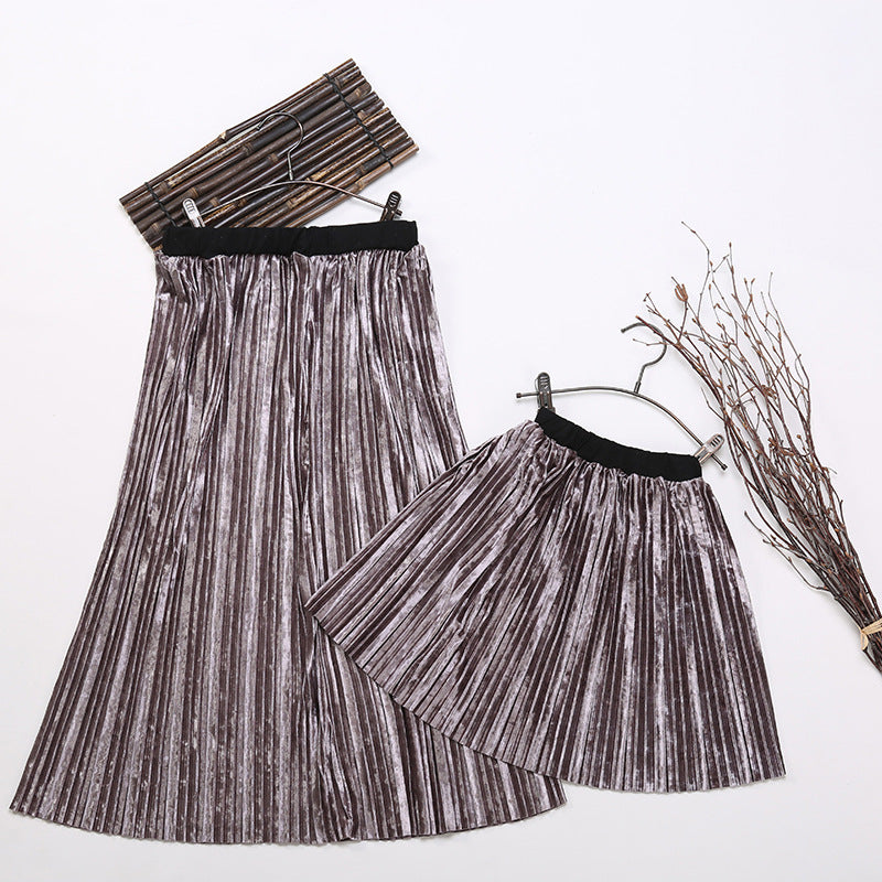 Mother-daughter Matching Outfit Simple Pleated Skirt